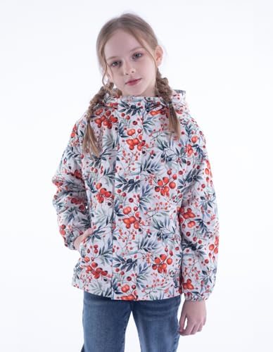 Kids Water-Resistant Fleece-Lined Rain Jacket with Pockets