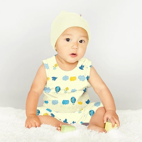 Babysoy Unisex Tank Romper for Little Ones Soft Playful Durable