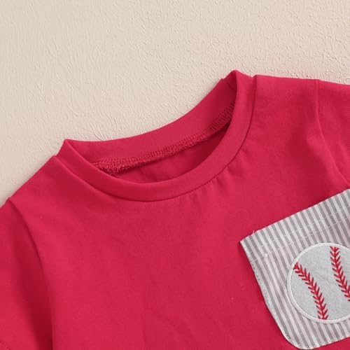 Girditemo Toddler Baseball 2-Piece Sets for Boys 3M-3T Summer Outfits
