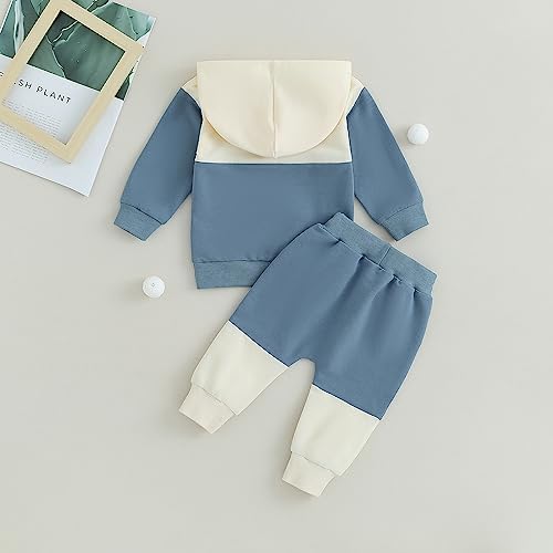Tiacham Baby Boy Clothes Comfy Cute Hoodie Pants Set