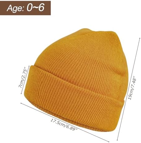 2 Pack Toddler Beanies for Babies Dual-Layer Warmness Soft Stretchy Unisex