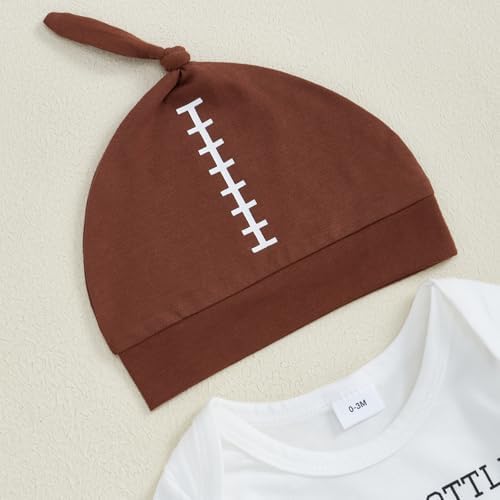 Newborn Baby Boy Football Outfit Romper Pants Set for Fall Innovation