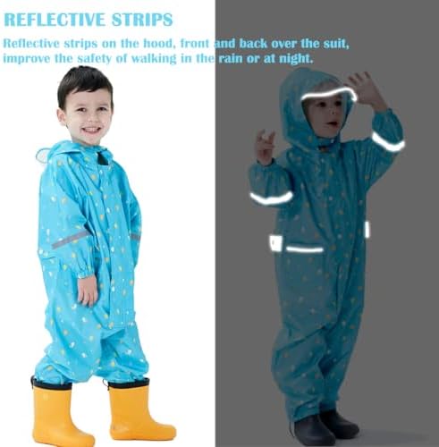 Fewlby Kids Toddler Waterproof Rain Jacket - Stay Dry Cozy