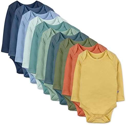 10-Pack Honest Baby Organic Cotton Bodysuits for Babies