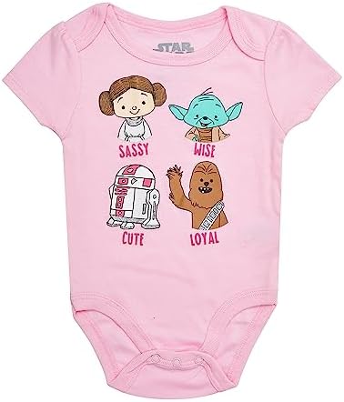 Star Wars Baby Girls Bodysuit Collection 5-Pack