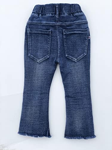 Peacolate 2-11T Toddler Jeams with Distressed Embroidery