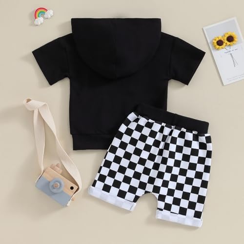 LLow_FD short setPlaid Hooded TopShorts Summer Outfit