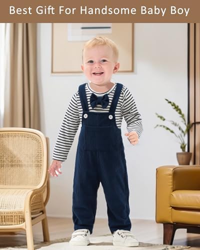 NZRVAWS Organic Cotton Romper Pants Set for Babies 0-18 Months