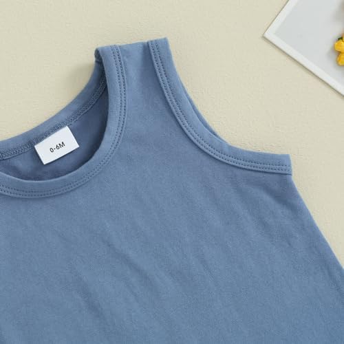 Amiblvowing Brand Newborn Baby Summer Toddler Boy Cami Tank set