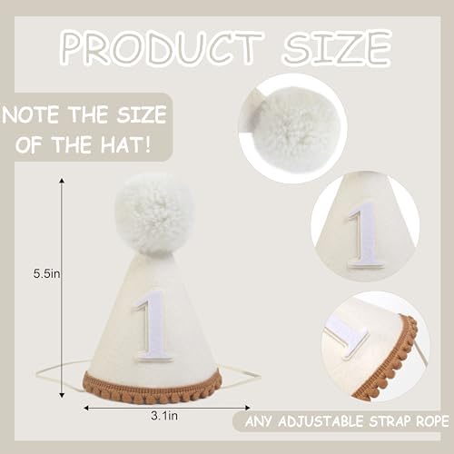 Boho 1st Birthday Hat - Conical Cap
