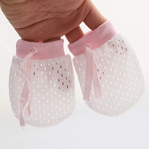 Adjustable Cotton No Scratch Gloves for Babies Breathable Soft