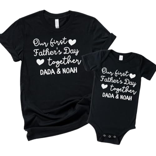 1st Fathers Day Matching Shirts for Dad Baby