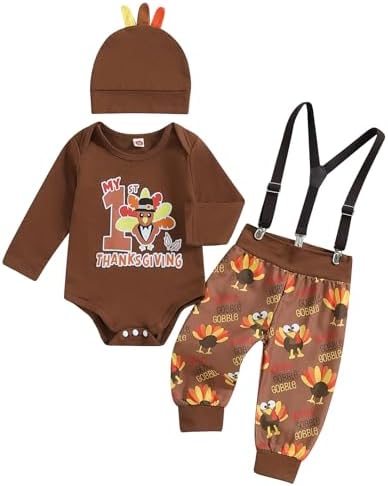 My First Thanksgiving Baby Boy Outfit 5 stars