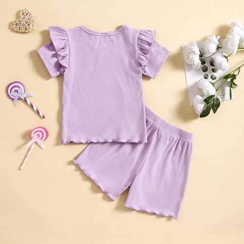 2PCS Toddler Girls Summer Outfits Set