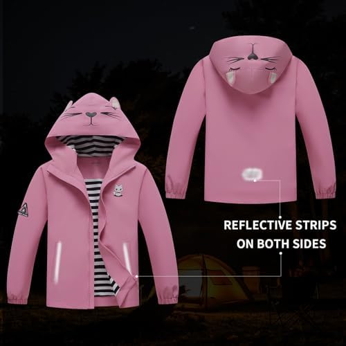 MGEOY Girls Lightweight Cotton jacket waterproof windproof and compact