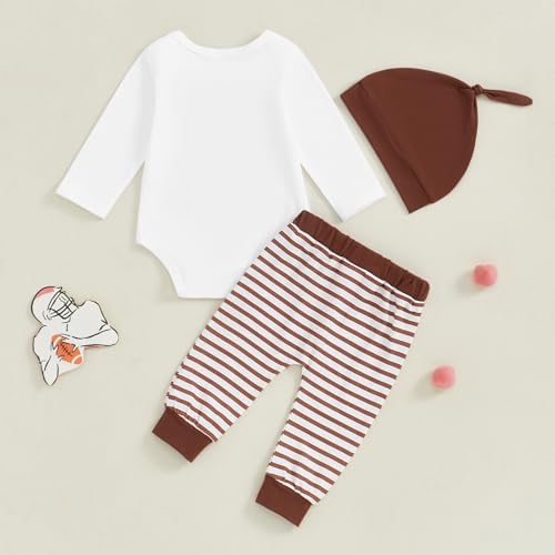 Newborn Baby Boy Football Outfit Romper Pants Set for Fall Innovation