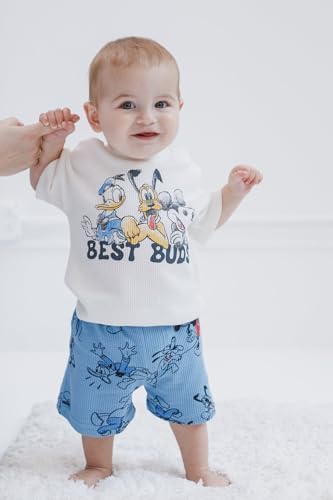 Disney Waffle Knit T-Shirt and Shorts Outfit Set for Babies