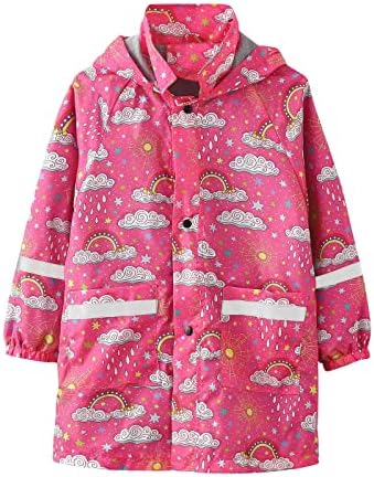 Adorable Kids Ponchos with Hoods Waterproof Reflective Perfect for Rainy Days