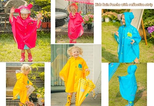 AIWUHE Kids Cartoon Rain Poncho - Waterproof and Stylish Rain for Kids
