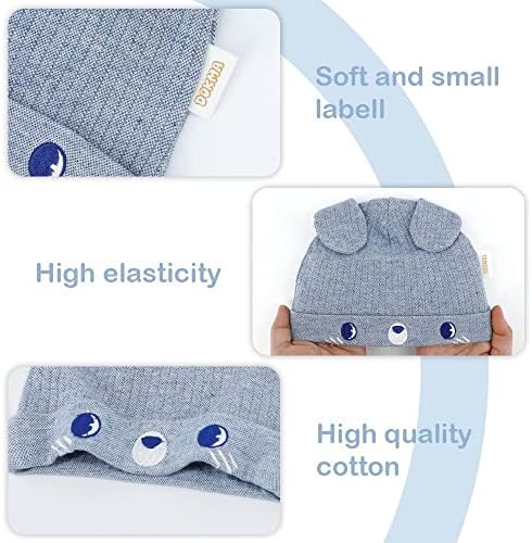 DOKMA 3-Piece Organic Toddler Animal Hat Set