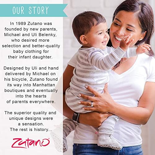 Zutano Unisex Organic Cotton Baby Booties With Gripper Soles -- Gripper