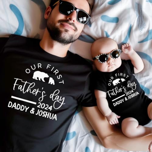 Personalized Fathers Day Dad Baby Matching