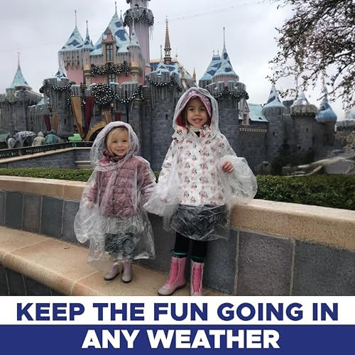 EcoNour Disposable Kids Rain Poncho