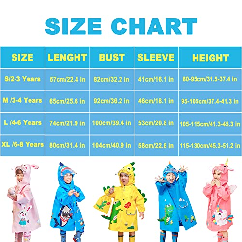 fewbly Reflective Raincoat Kids Boys Girls Abilities