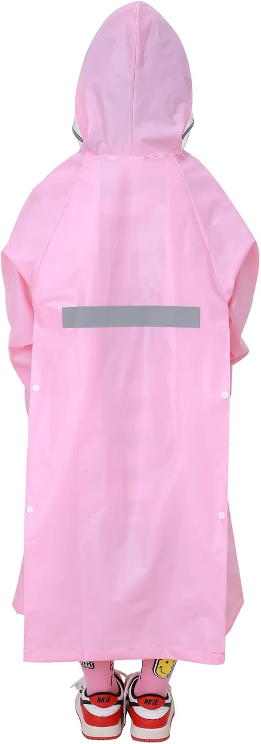 Comfortable Double Brim Rain Poncho for Kids