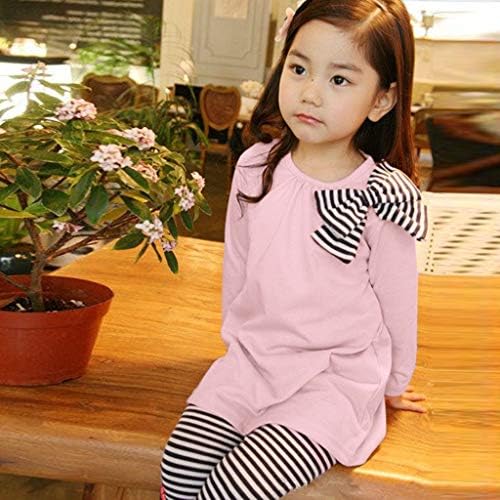 Stylish Stripe Elephant Bow Outfits for Toddler Girls