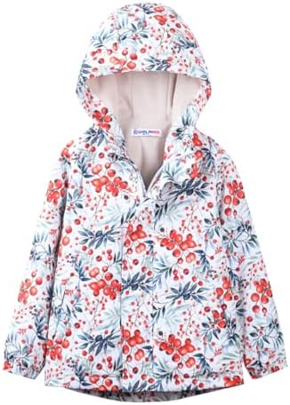 Kids Water-Resistant Fleece-Lined Rain Jacket with Pockets