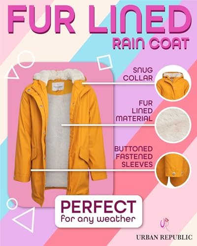 Stylish Girls Sherpa Waterproof Rain Jacket for Outdoor Adventures