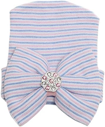 DRESHOW Newborn Hospital Baby Hat with Big Bow