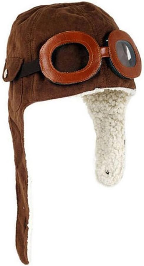 Ewanda Pilot Aviator Fleece Warm Hat for Kids
