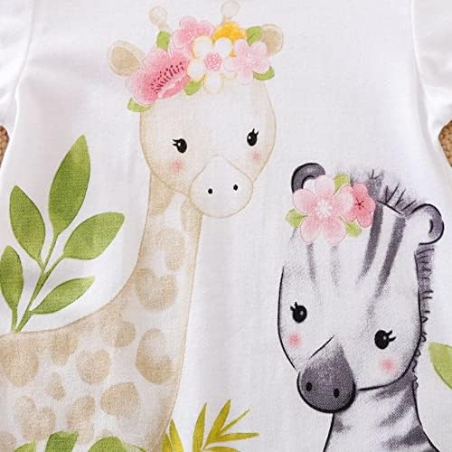 Cute Giraffe Zebra Floral Print Romper One-Piece for Baby