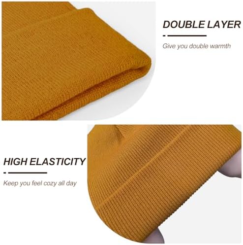 2 Pack Toddler Beanies for Babies Dual-Layer Warmness Soft Stretchy Unisex