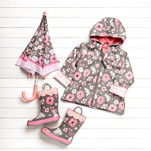 Stephen Joseph Unisex Child Raincoat Charcoal Floral 4-5T US