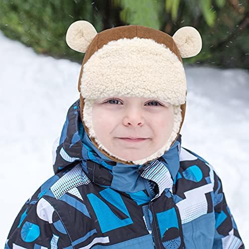 Sherpa Toddler Winter Beanie with Bear Ears