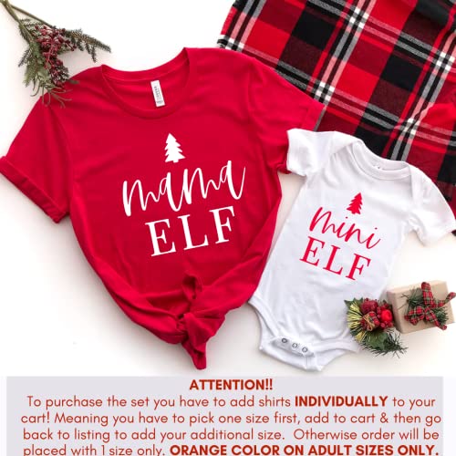 Handmade Christmas Matching Mommy Me Shirts Held in TX USA for 2021