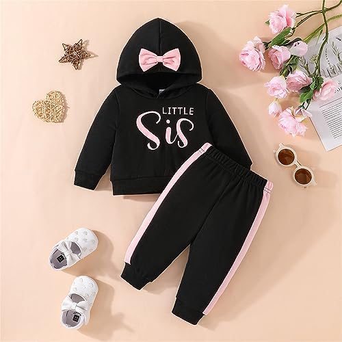 Cute Toddler Girl Graphic Sweater Pants Set