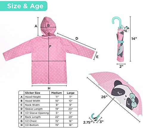 Addie Tate Kids Rain Umbrella Set for Toddler