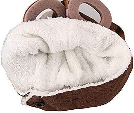 Ewanda Pilot Aviator Fleece Warm Hat for Kids