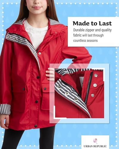 URBAN REPUBLIC Girls Rain Jacket StayAll Day 7-16