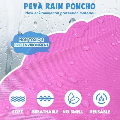 Anyoo 2-Piece Waterproof Reusable Rain Coats for Kids