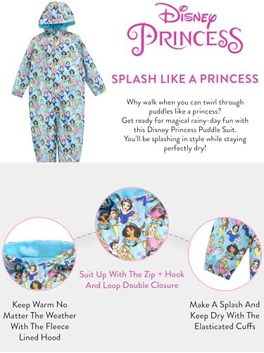 Quantum Rain Coats Disney Princess waterproof coverall for toddlers