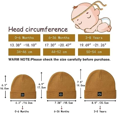 2-Pack of Lightweight Knit Toddler Beanies for Growth