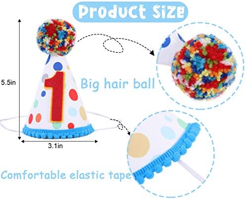 Wahawa 1st Birthday Confetti Cone Hat