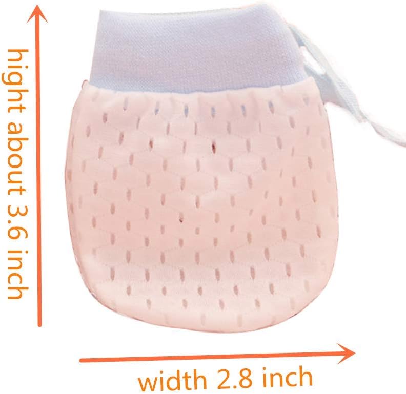 Adjustable Cotton No Scratch Gloves for Babies Breathable Soft