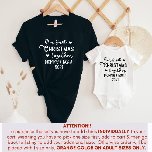 Warm Cozy First Christmas Together Pajamas for Mommy Me