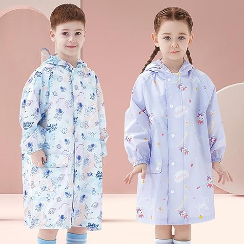 Bright Cute Kids Raincoat - Eco-Friendly Waterproof Reusable